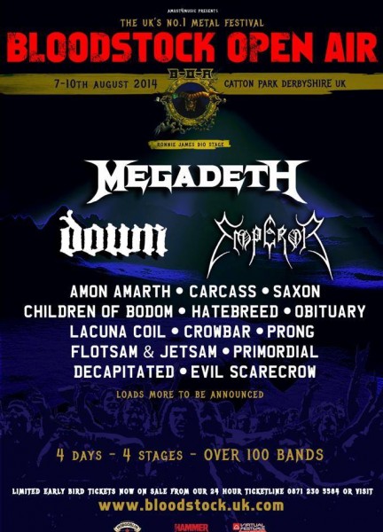 Bloodstock line up 2014