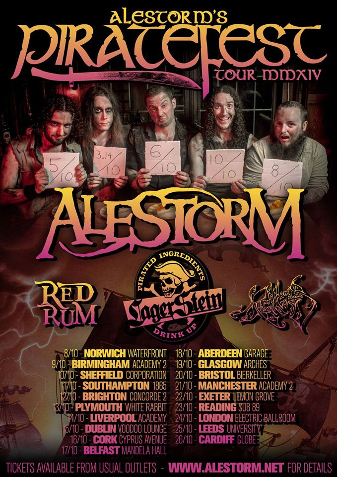 Alestorm tour poster