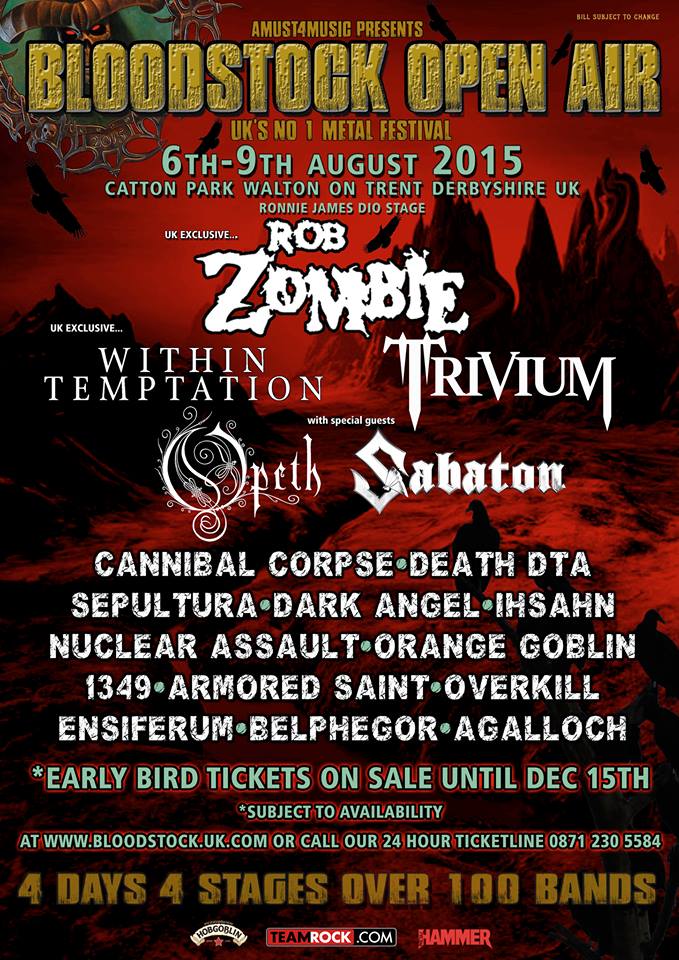 What a fucking line up!  - Bloodstock 2015 