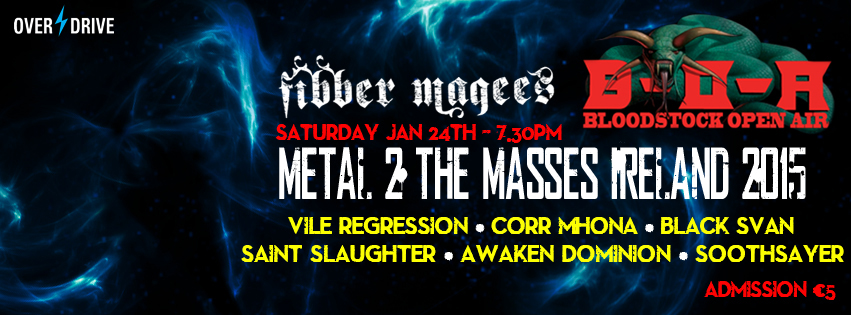This coming Saturday. 6  bands. €5 per person admission. 