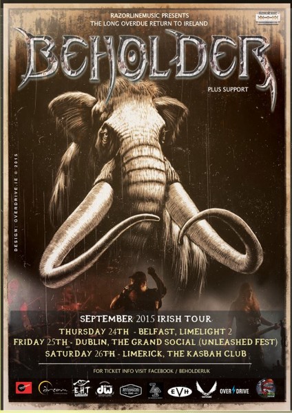 Beholder Irish tour artwork