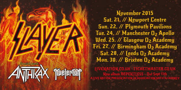 slayer anthrax kvelertak