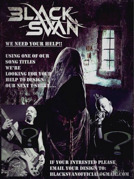 black svan t-shirt design poster