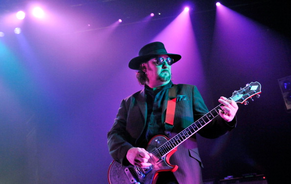 LONDON, ENGLAND - OCTOBER 22: Simon Hinkler of The Mission performs live on stage at Brixton Academy on October 22, 2011 in London, United Kingdom. (Photo by Jim Dyson/Redferns)