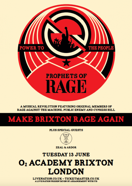 Prophets of Rage London poster