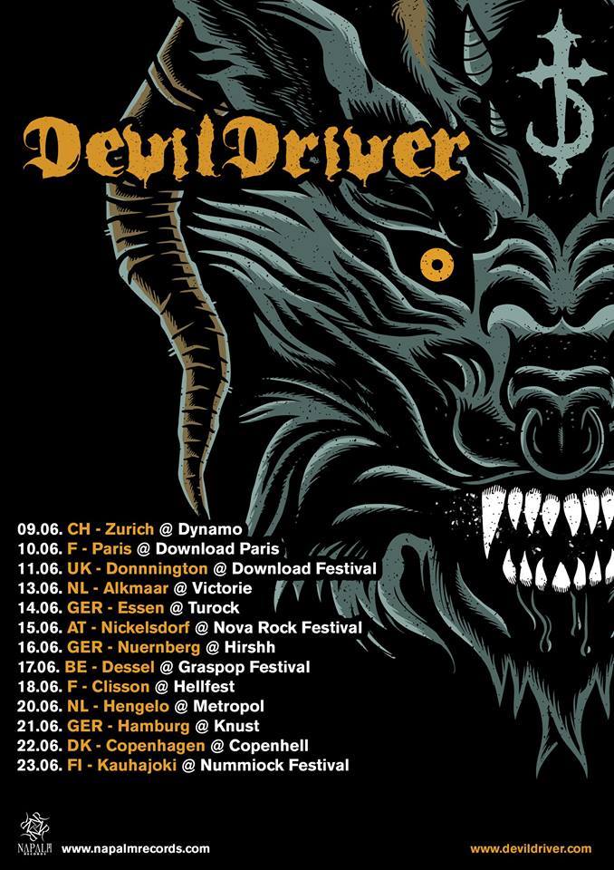 devildriver tour poster 2017