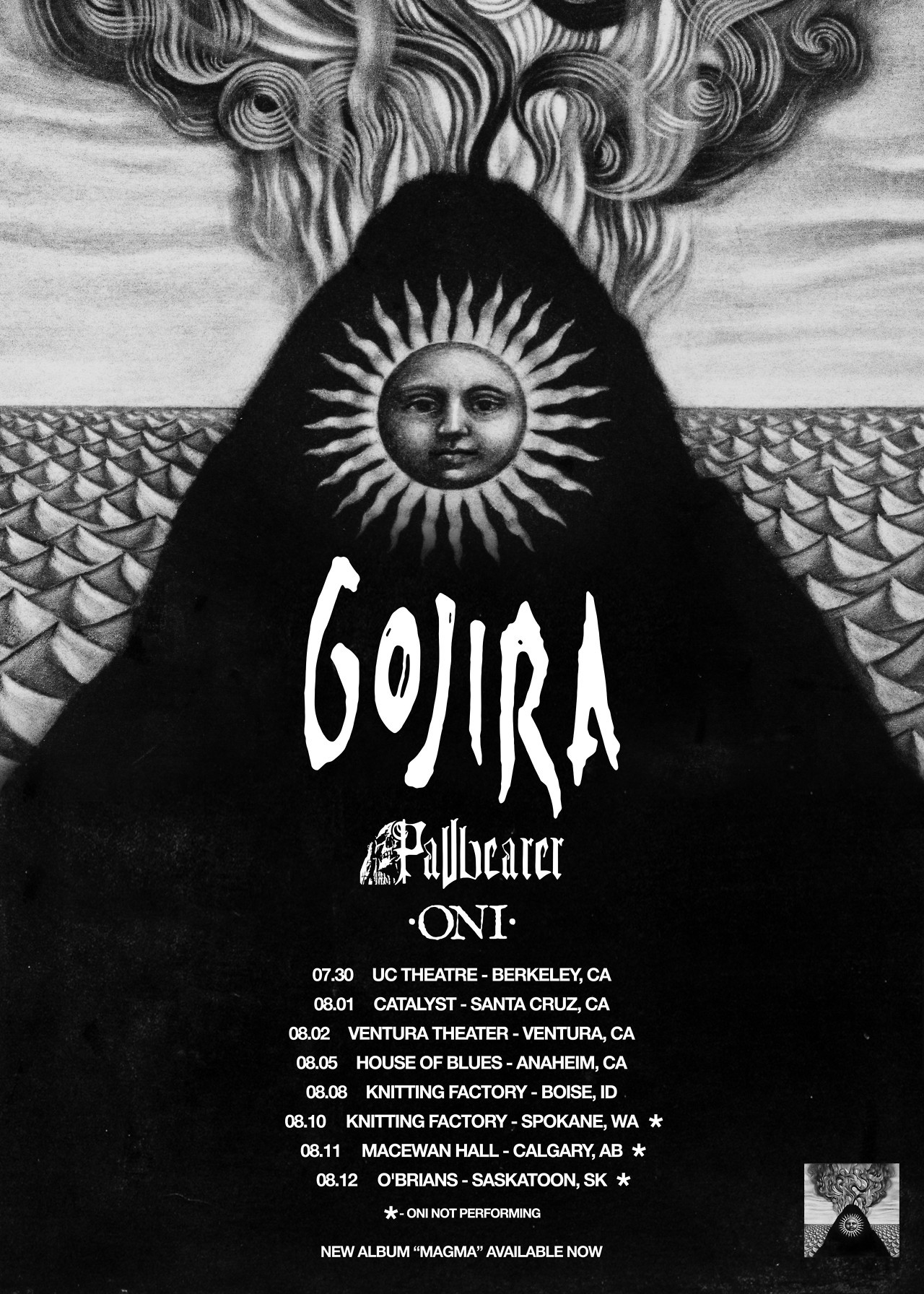 Gojira tour 2017 US Overdrive