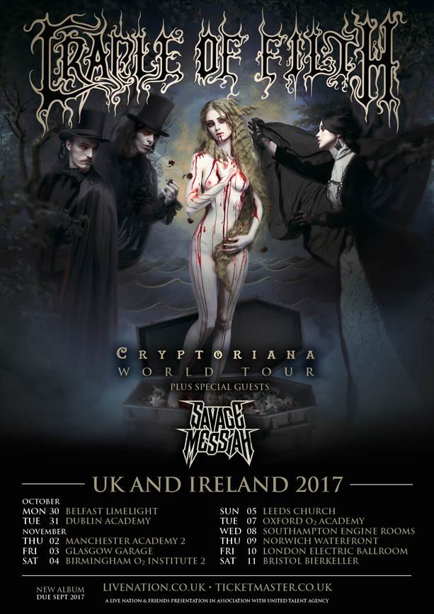 Cradle of Filth UK/Ire Tour 2017