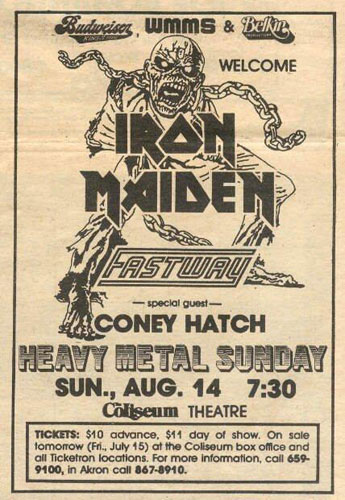 iron maiden fastway flyer