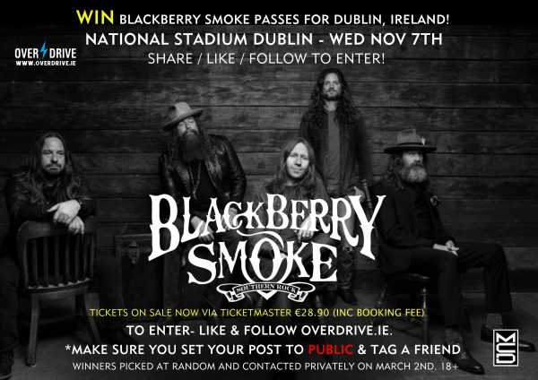 BLACKBERRY SMOKE COMP 2018 dublin
