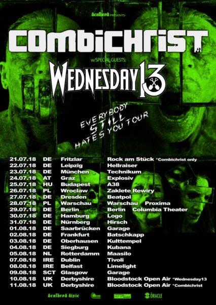 Wednesday 13 tour 2018