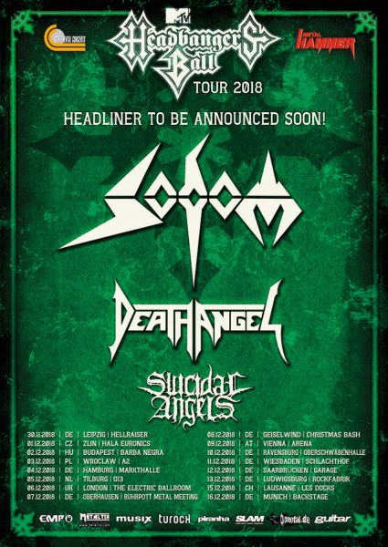 Headbangers Ball, Death Angel, Sodom, Suidice Angles