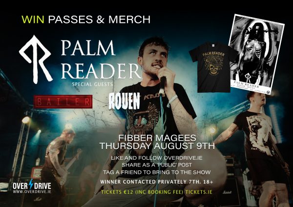 Win Palm Reader passes and merch for their Dublin show on August 9th! Click here! 