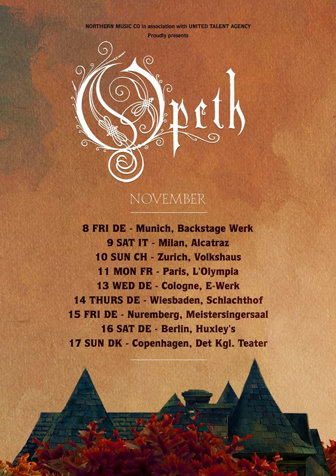 opeth tour setlist 2022